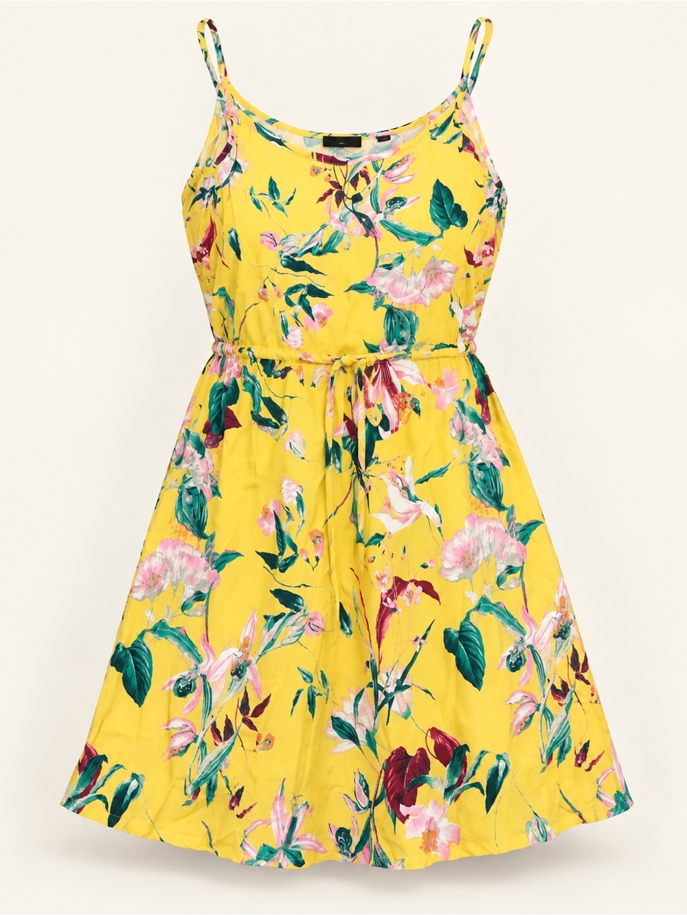 Vero Moda Yellow Floral Spaghetti-Strap Sundress